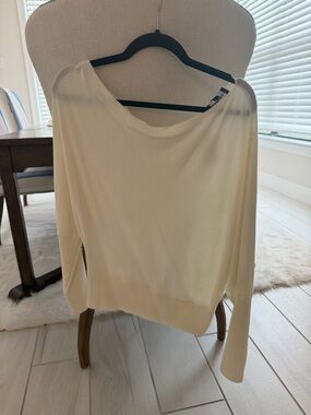 Express Cream Boatneck Top